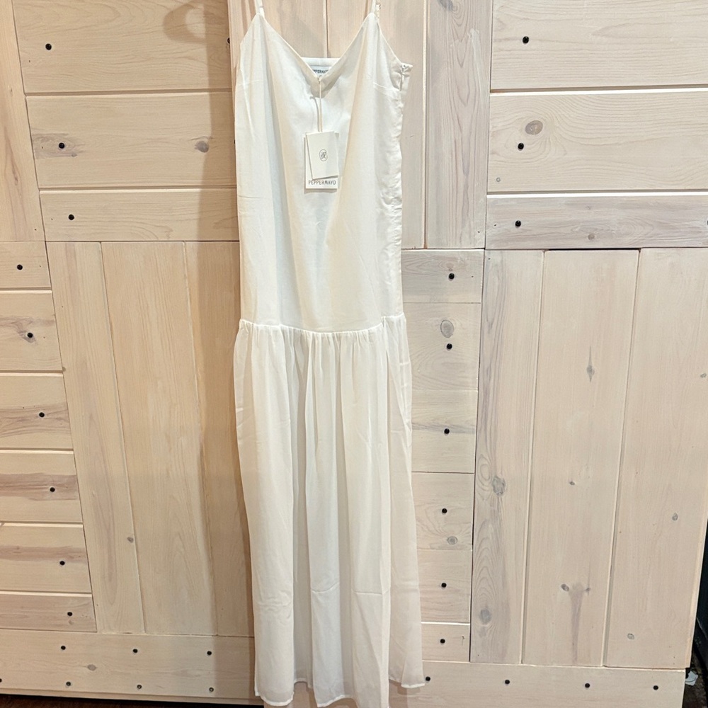 Peppermayo Cream Maxi Slip Dress